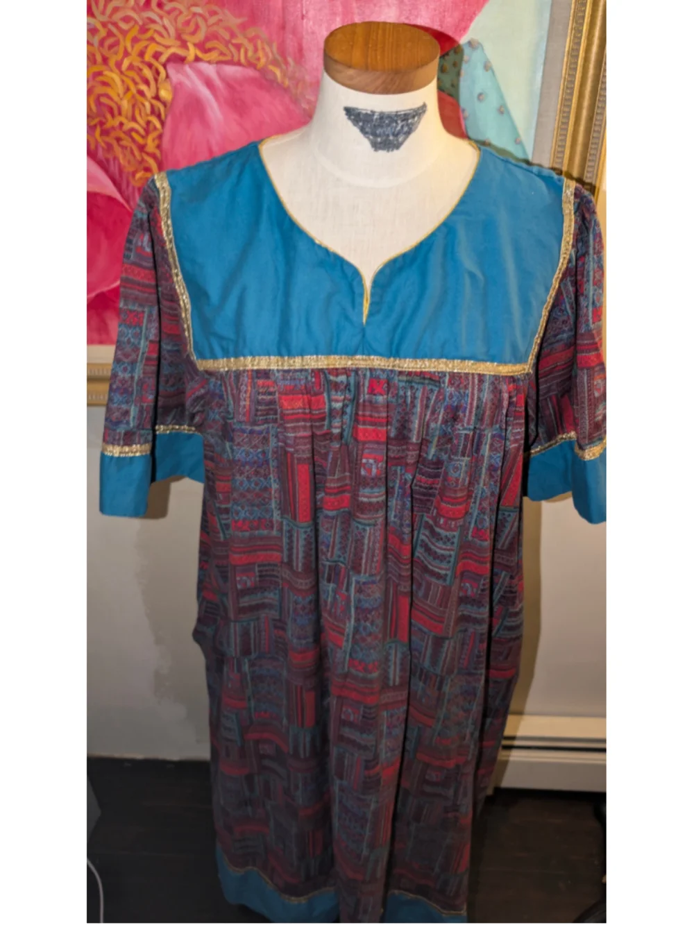 Vintage Krist Gundsen Kaftan Dress Size XL